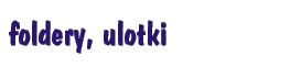 foldery, ulotki